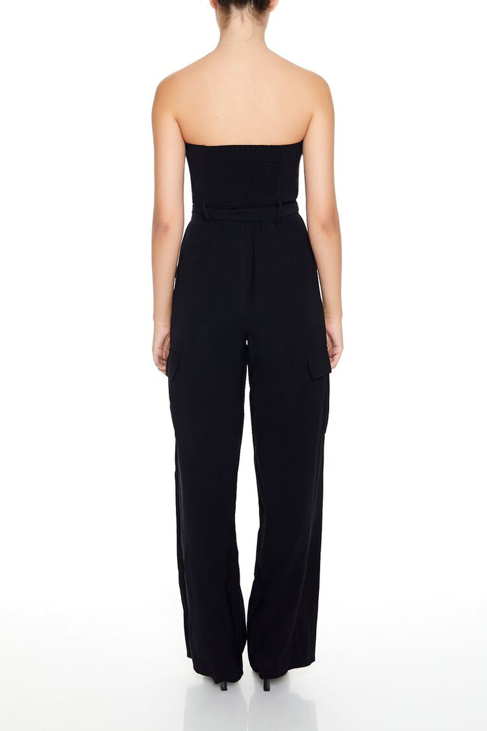 Belted Strapless Cargo Jumpsuit - Image 2