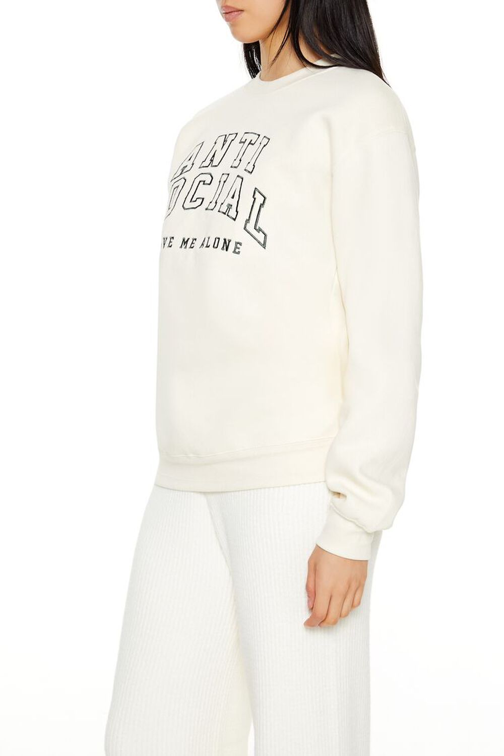 Embroidered Anti Social Pullover - Image 3