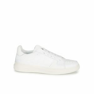 Trendy premium white unisex women’s sneakers