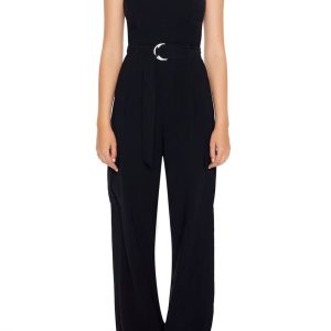 Belted Strapless Cargo Jumpsuit