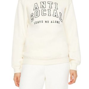 Embroidered Anti Social Pullover