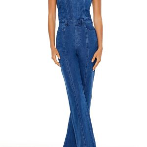 Denim Tube Jumpsuit