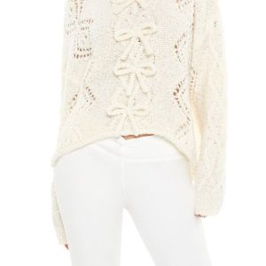 Bow Open-Knit Sweater