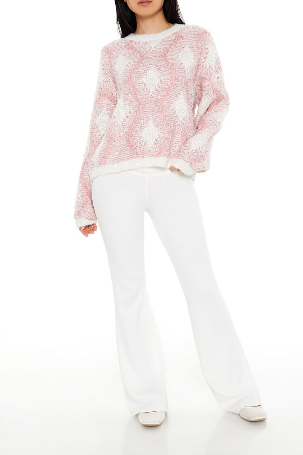 Marled Diamond Knit Sweater - Image 2
