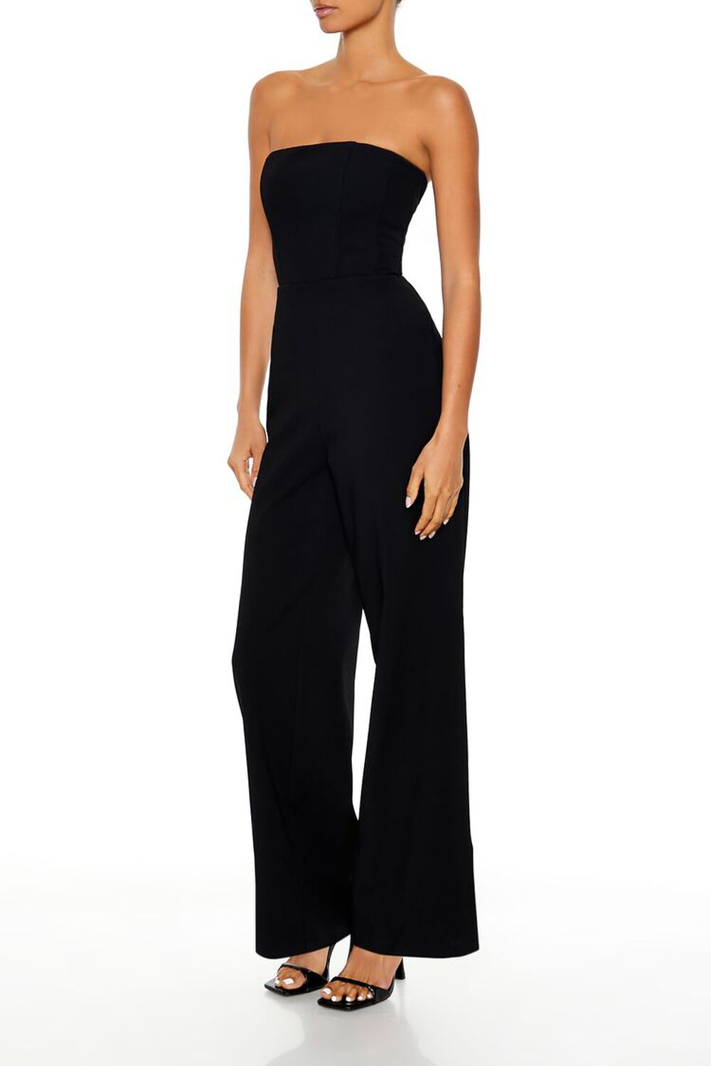Lace-Up Strapless Jumpsuit - Image 2