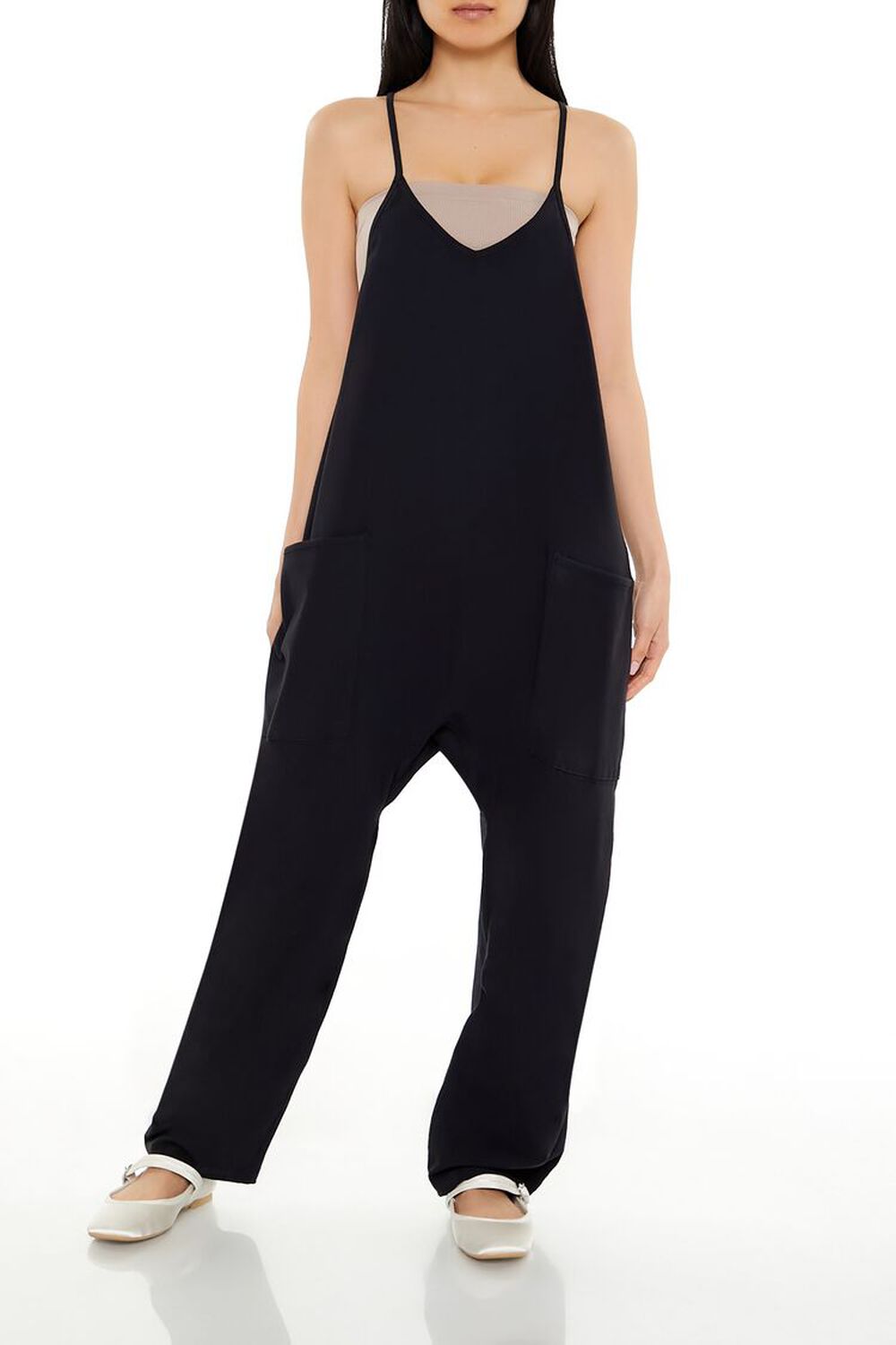 Relaxed V-Neck Cami Jumpsuit