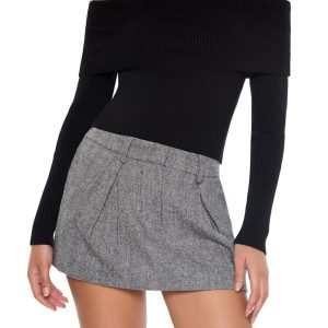 Ribbed Off-the-Shoulder Sweater