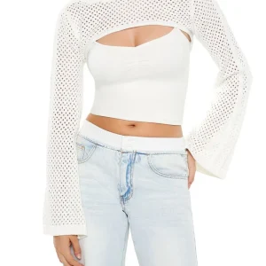 Netted Crochet Shrug Sweater