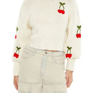 Cherry Mock Neck Sweater