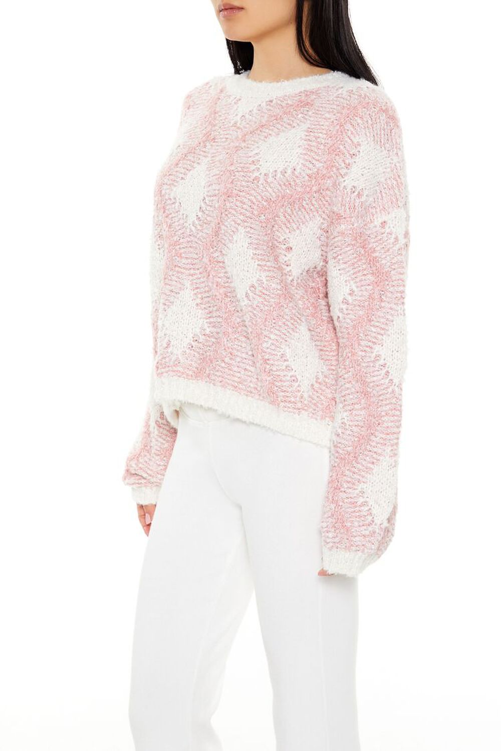 Marled Diamond Knit Sweater - Image 3