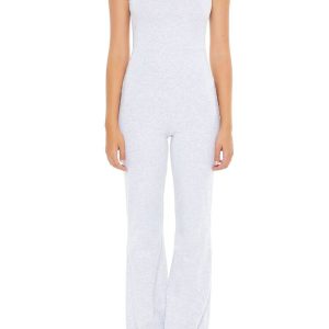 Sleeveless Flare-Leg Jumpsuit